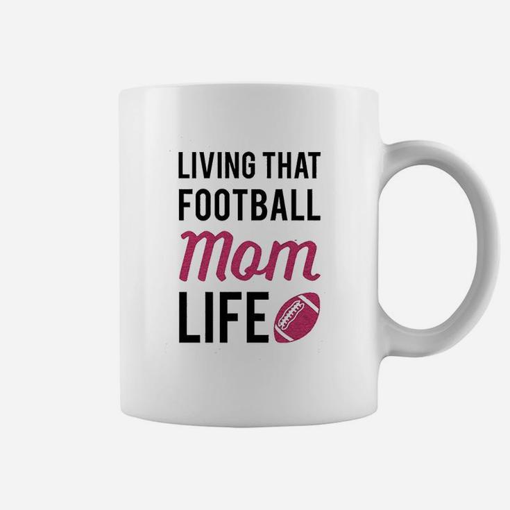 Living That Football Mom Life Athletic Gray Coffee Mug