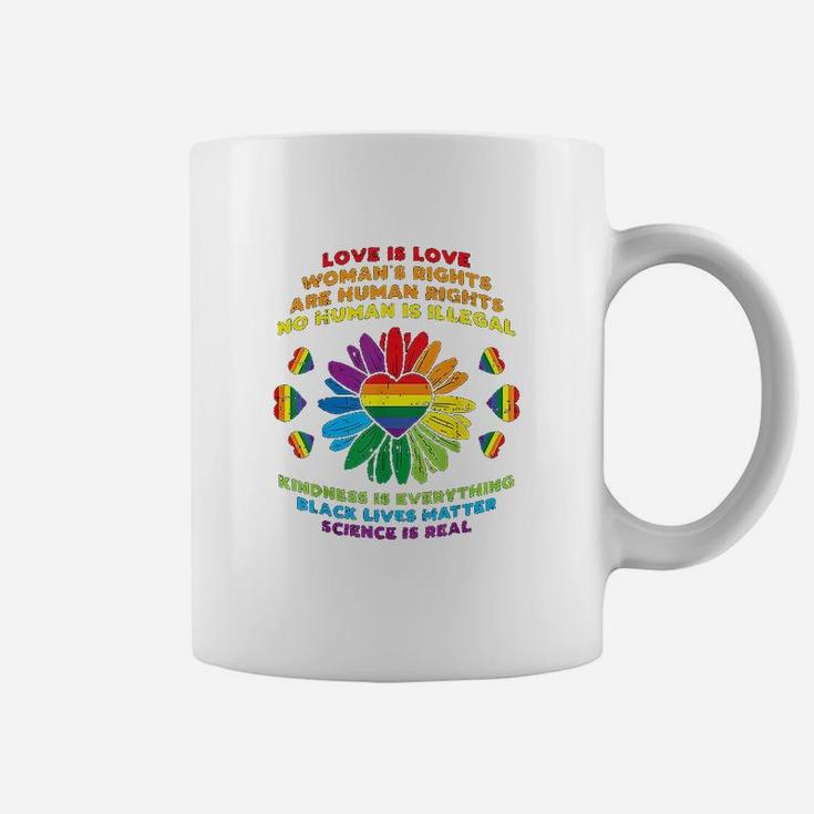 Love Lgbt Daisy Heart Black Gay Pride Equality Gift Coffee Mug