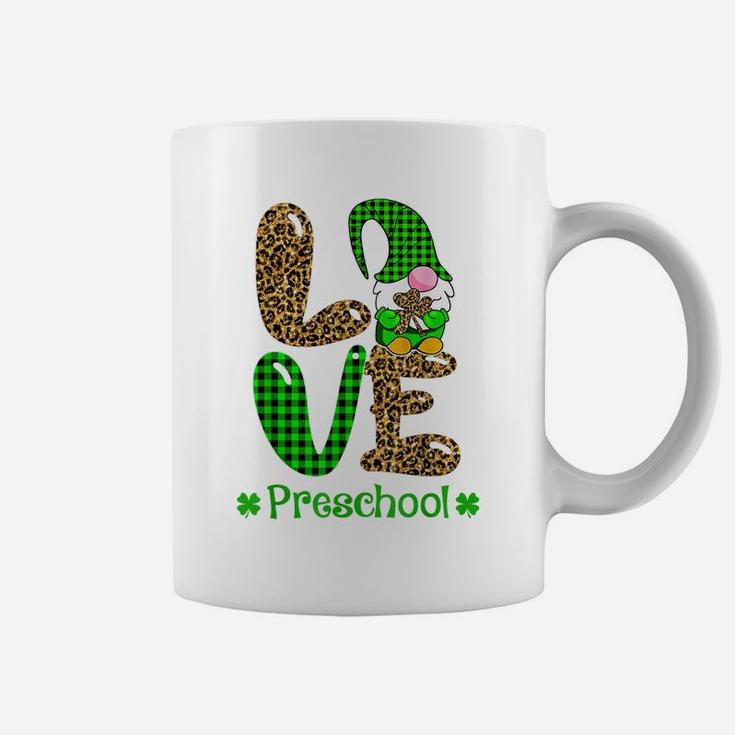 Love Preschool Gnome St Patrick's Day Irish Teacher Gifts Coffee Mug