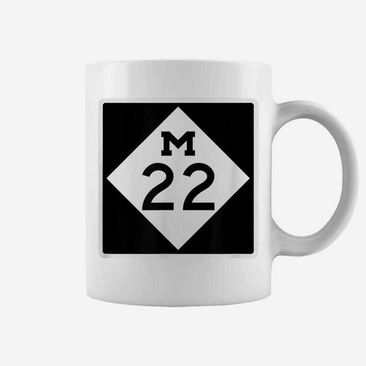 M-22 Michigan Highway Sign M 22 Route Coffee Mug
