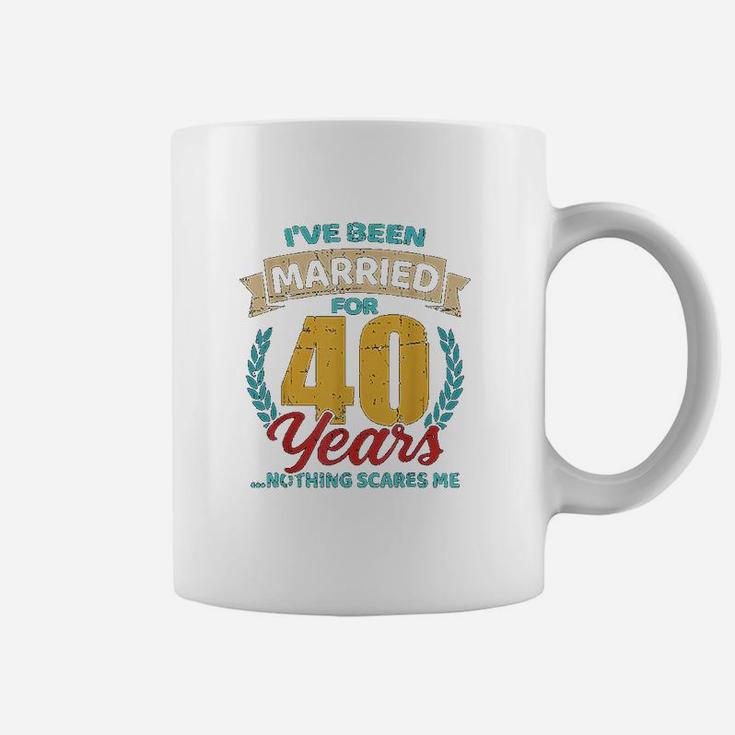 Married For 40 Years 40Th Wedding Anniversary Coffee Mug - Thegiftio UK