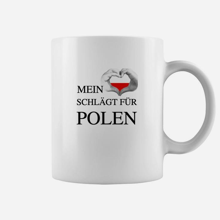 Mein Herz schlägt für Polen Tassen, Patriotisches Design
