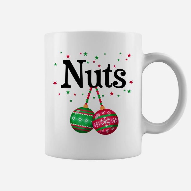 Men Nuts Chestnuts Couple Costume Christmas Ornament Coffee Mug