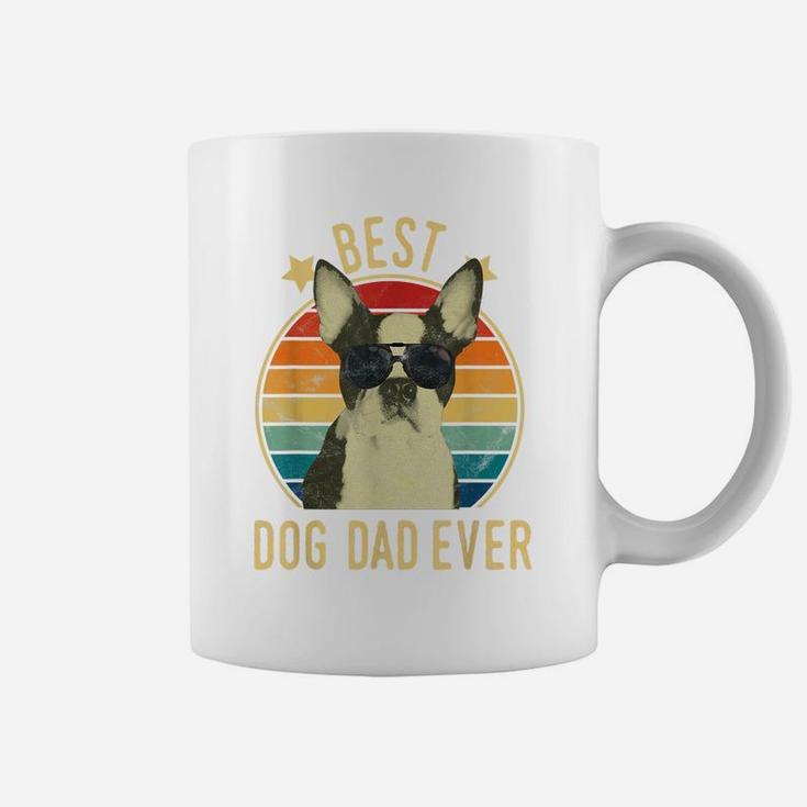 Mens Best Dog Dad Ever Boston Terrier Father's Day Gift Coffee Mug