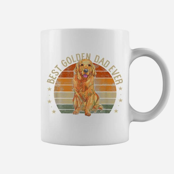 Mens Best Golden Dad Ever Retro Golden Retriever Gifts Dog Coffee Mug