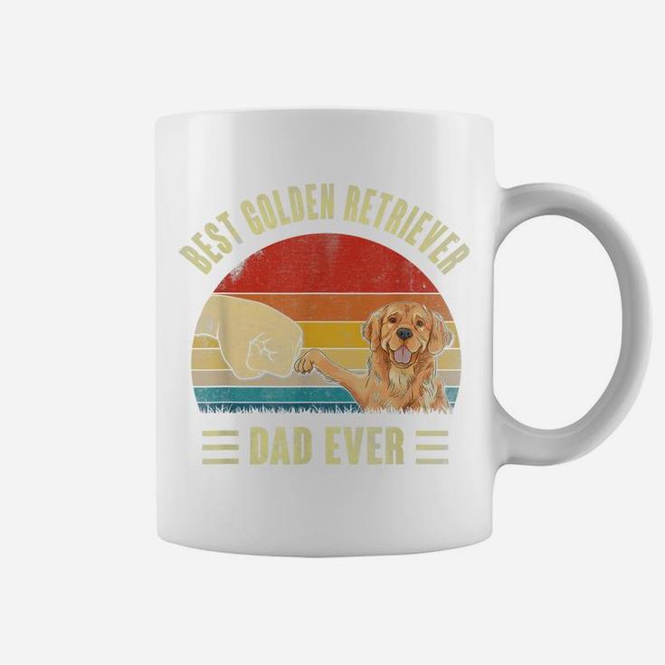 Mens Best Golden Retriever Dog Dad Ever Shirt Fathers Day Vintage Coffee Mug