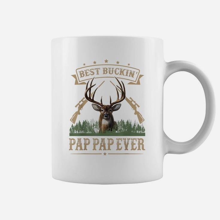Mens Fathers Day Best Buckin' Pap Pap Ever Deer Hunting Bucking Coffee Mug