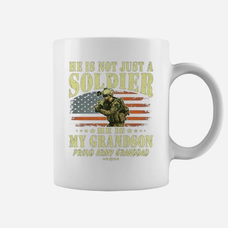 Mens My Grandson Is A Solider - Proud Army Granddad Grandpa Gift Coffee Mug