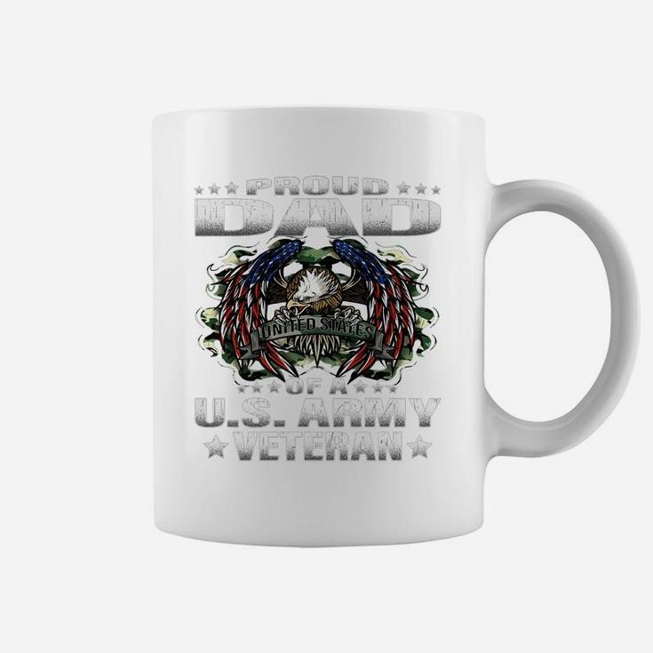 Mens Proud Dad Of A Us Army Veteran Military Vet's Father Coffee Mug