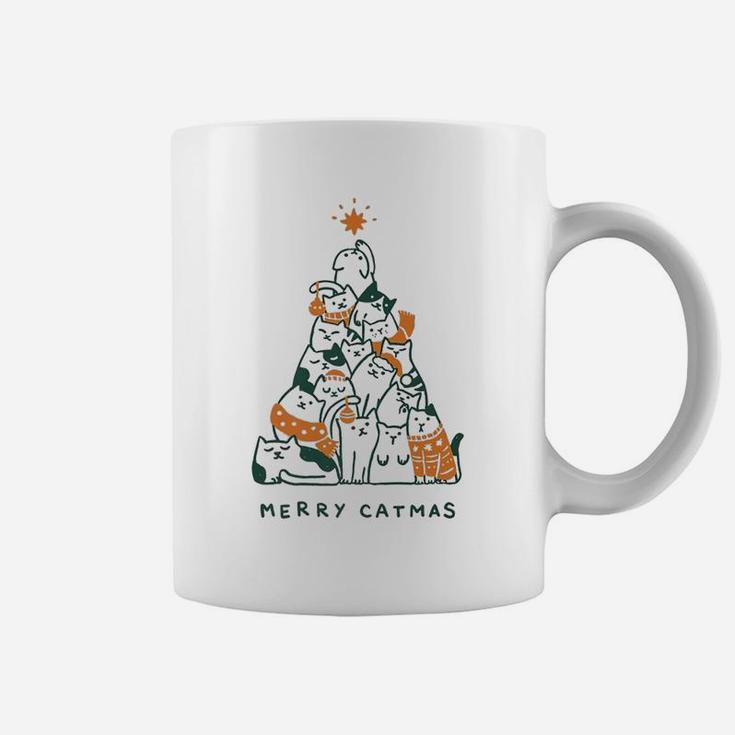Merry Catmas Funny Cats Christmas Tree Xmas Gift Coffee Mug