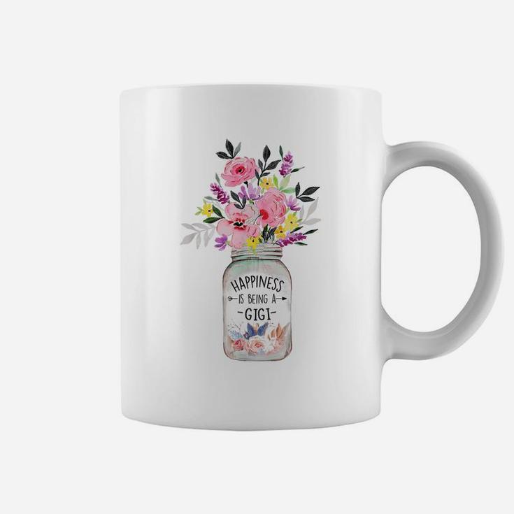 Mother's Day Gifts Happiness Is Being A Gigi Flower Floral Coffee Mug