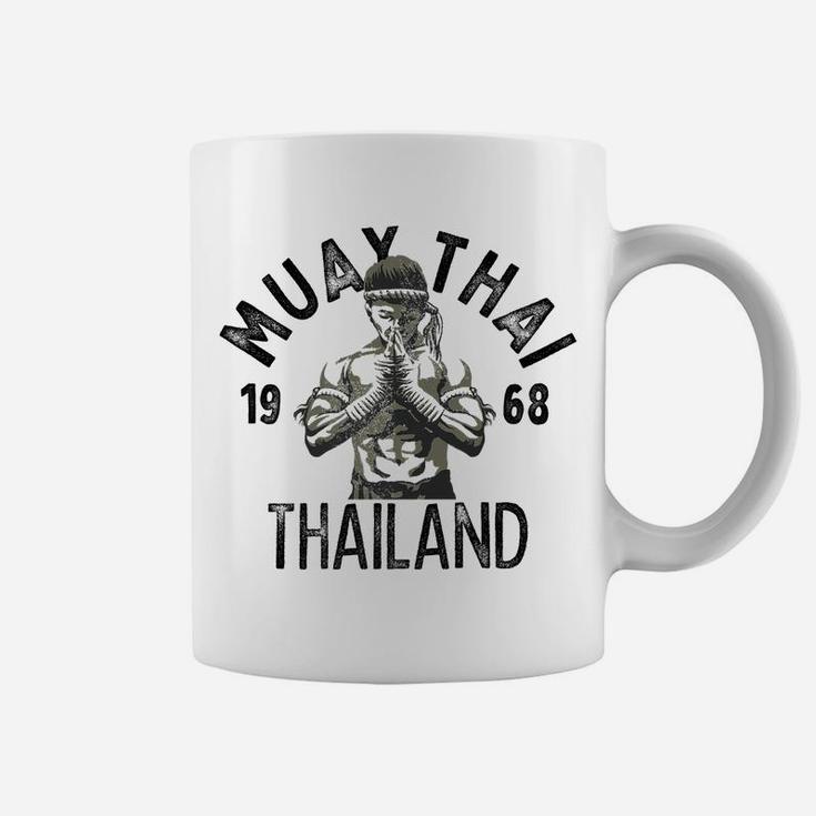 Muay Thai Thailand Vintage Tiger Fighter Training Gift Coffee Mug