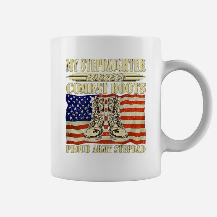 My Stepdaughter Wears Combat Boots Proud Army Stepdad Gift Coffee Mug