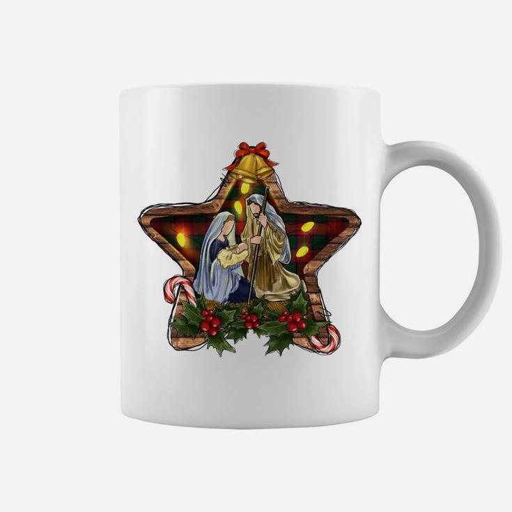 Nativity Scene In Christmas Star Jesus Birthday Graphic Sweatshirt Coffee Mug