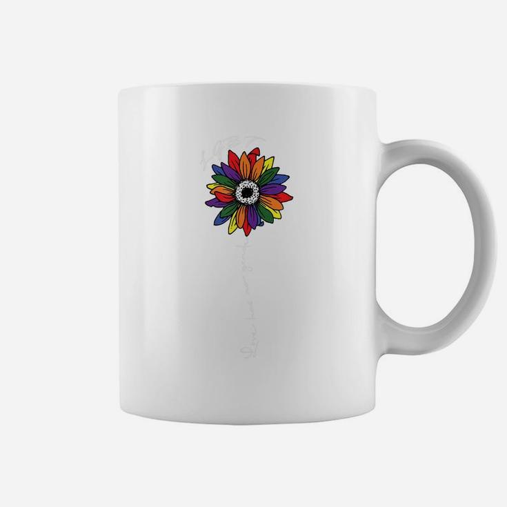 No Gender Gay Pride Flower Rainbow Flag Proud Lgbt-Q Ally Coffee Mug