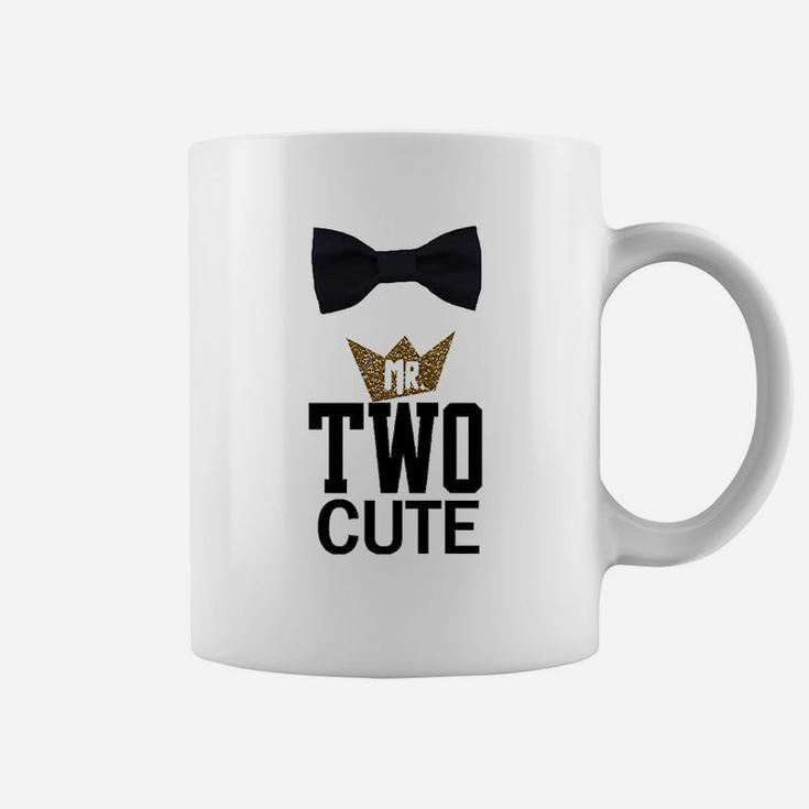 Noah Boytique Boys 2Nd Birthday Two Cute Black And Gold Bow Tie Coffee Mug