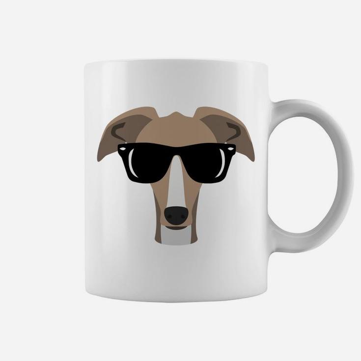 Paws Up Greyhound Dog Mom Dad In Sunglasses Sweatshirt Coffee Mug