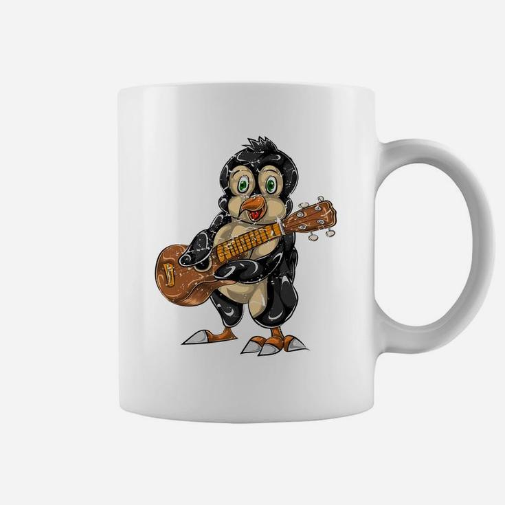 Penguin Bass Guitarist Gifts Animal Guitar Coffee Mug