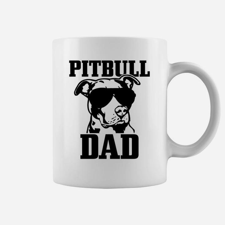 Pitbull Dad Funny Dog Pitbull Sunglasses Fathers Day Pitbull Coffee Mug