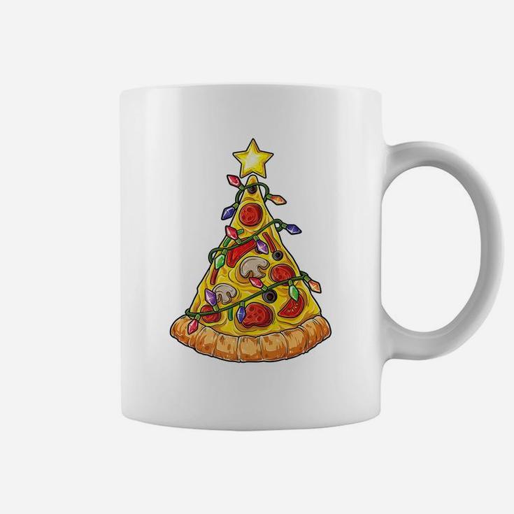 Pizza Christmas Tree Lights Xmas Men Boys Crustmas Gifts Coffee Mug