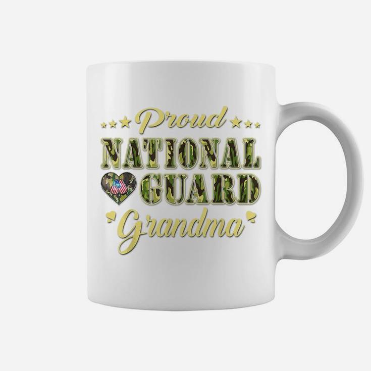 Proud National Guard Grandma Dog Tag Heart Army Grandmother Coffee Mug