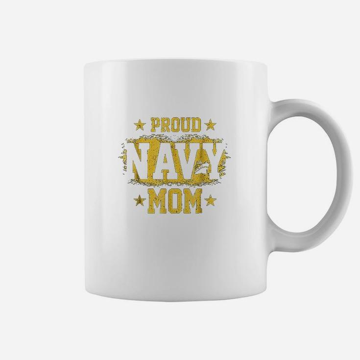 Proud Navy Mom  Us Patriotic Mother Coffee Mug