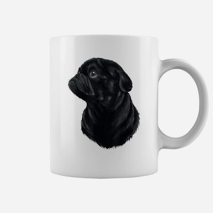 Pug Dog Mom Dad Funny Graphic Cute Black Pug Coffee Mug