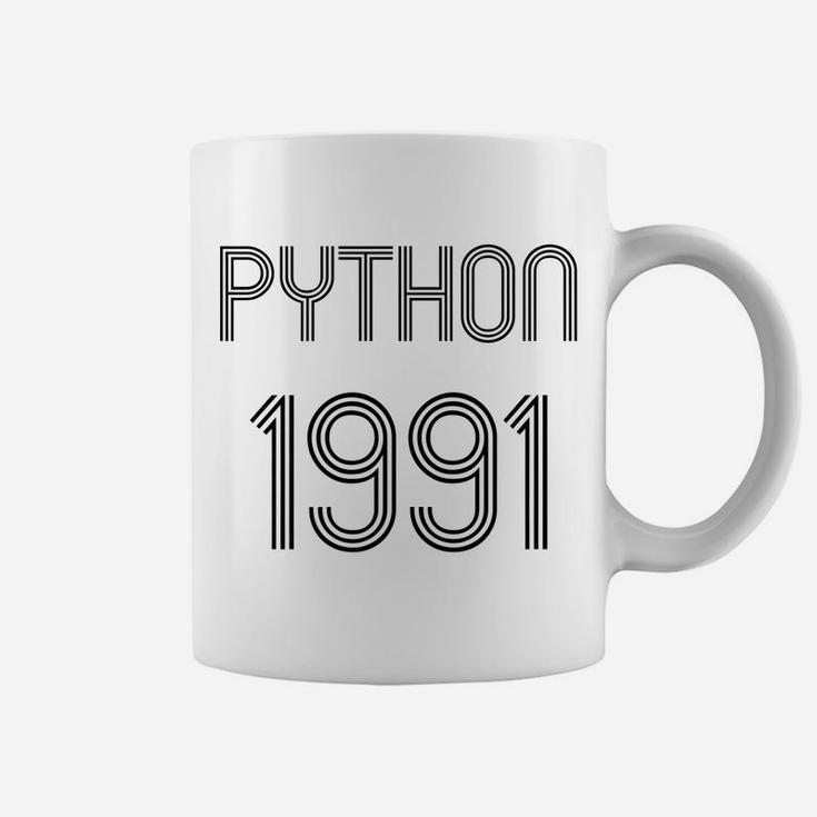 Python Programmer Design 1St Release 1991 Black Retro Text Coffee Mug