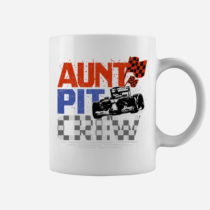 Race Car Themed Birthday Party Gift Aunt Pit Crew Costume Coffee Mug