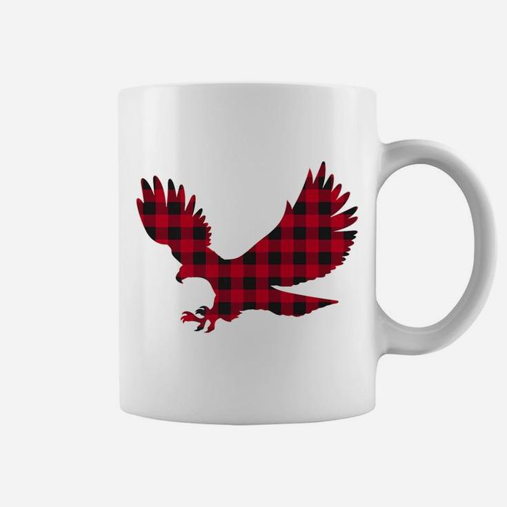 Red Plaid Bald Eagle Xmas Matching Buffalo Family Pajama Coffee Mug