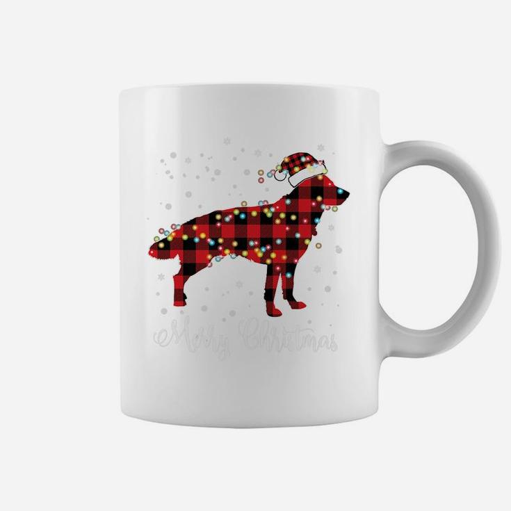 Red Plaid Buffalo German Shepherd Merry Christmas Pajamas Coffee Mug
