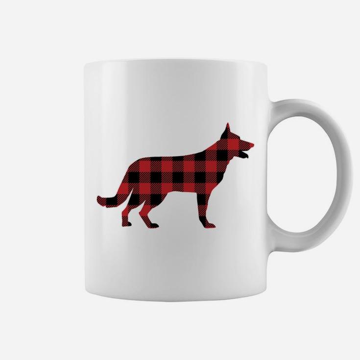 Red Plaid German Shepherd Dog Xmas Matching Family Christmas Sweatshirt Coffee Mug