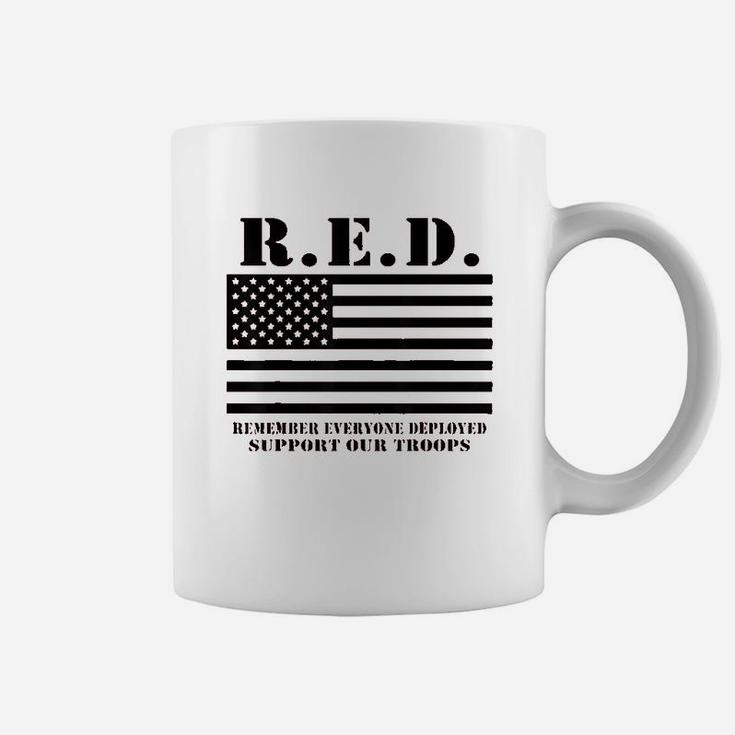 Red Support Our Troops Coffee Mug