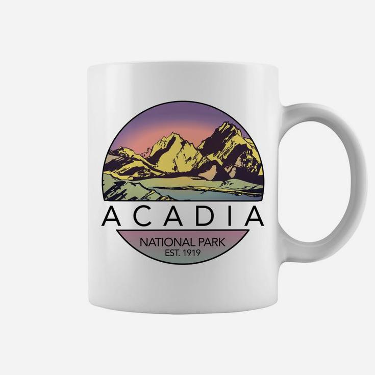 Retro Vintage Acadia National Park Long Sleeve Tee Shirt Coffee Mug
