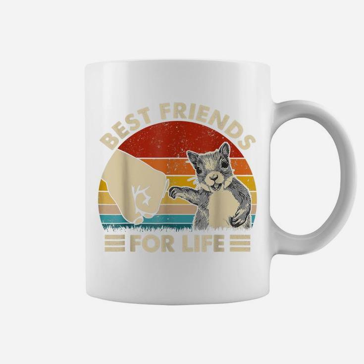 Retro Vintage Squirrel Best Friend For Life Fist Bump Coffee Mug