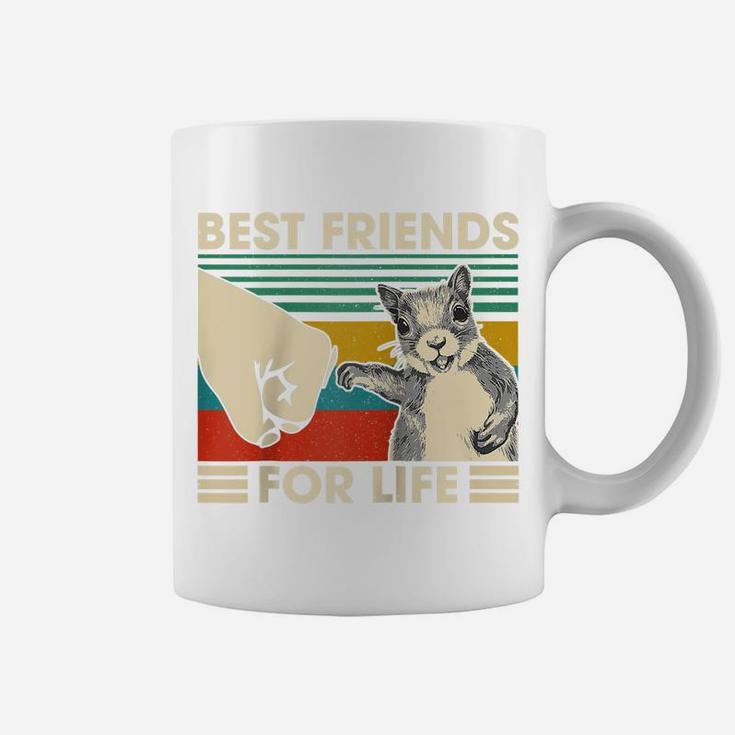 Retro Vintage Squirrel Best Friend For Life Fist Bump Raglan Baseball Tee Coffee Mug
