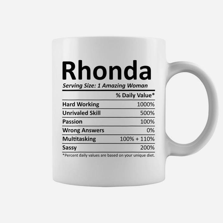 Rhonda Nutrition Personalized Name Funny Christmas Gift Idea Coffee Mug