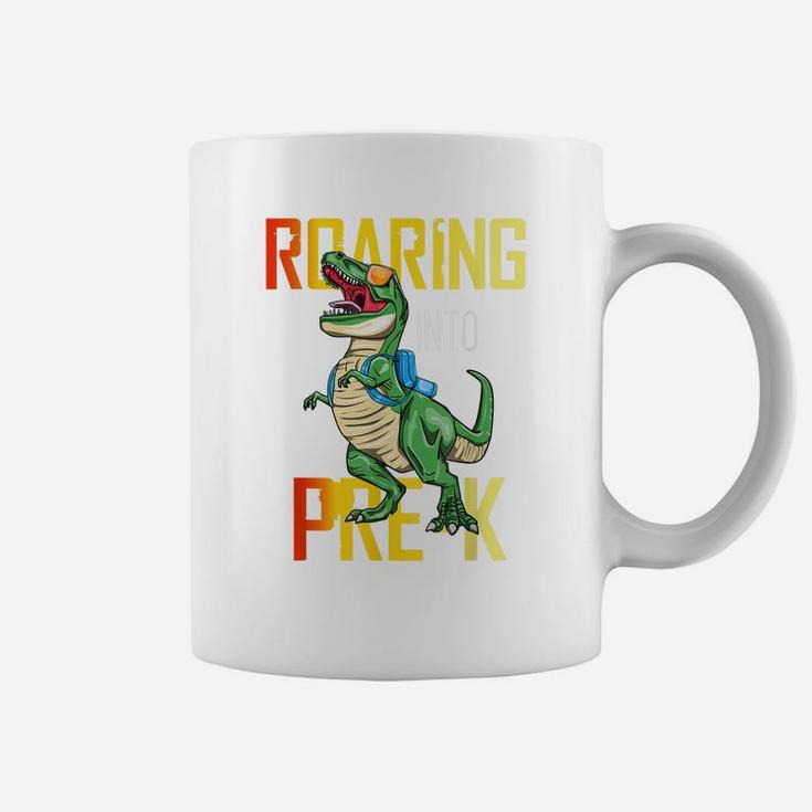 Roaring Into Pre-K T Rex Dinosaur Back To School Boys Coffee Mug