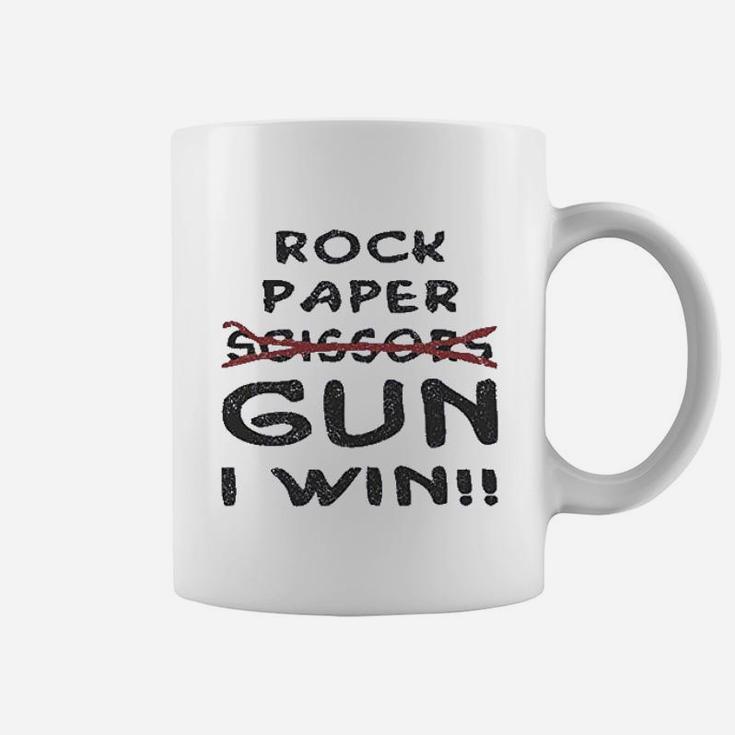 Rock Paper Scissors I Win Support Coffee Mug