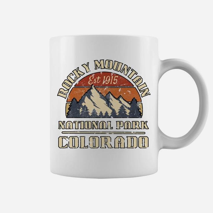 Rocky Mountain National Park Colorado Mountain Hiking Retro Coffee Mug