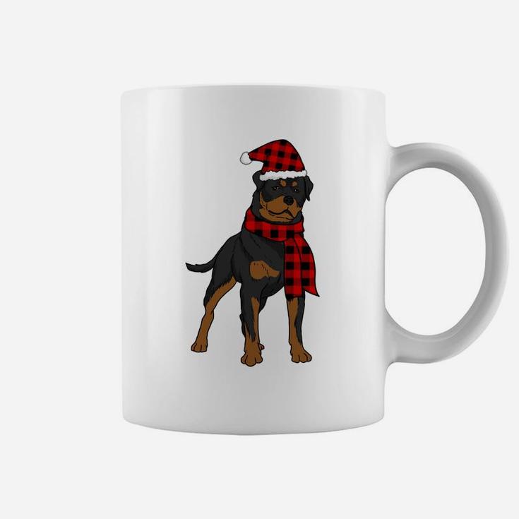 Rottweiler Buffalo Plaid Rotti Dog Lover Christmas Coffee Mug