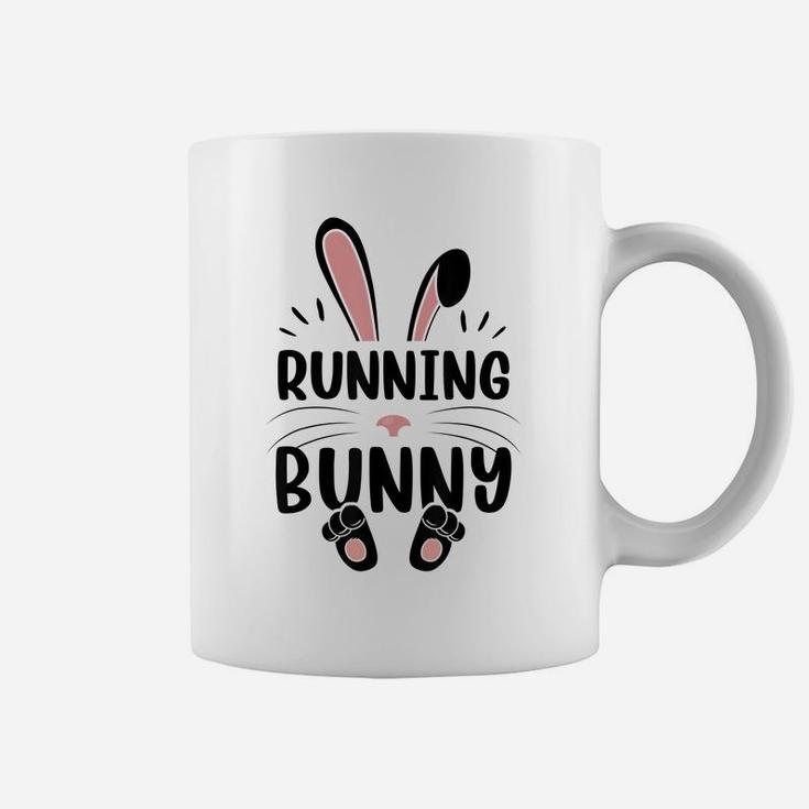 Running Bunny Funny Matching Easter Bunny Egg Hunting Coffee Mug
