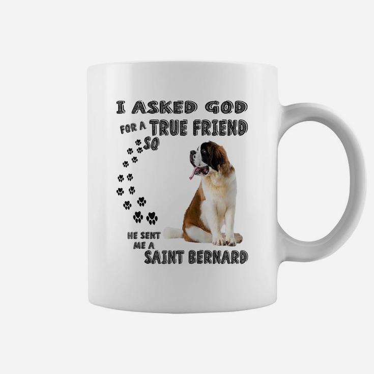 Saint Bernard Mom Dad Quote Costume, Cute Alpine Spaniel Dog Raglan Baseball Tee Coffee Mug
