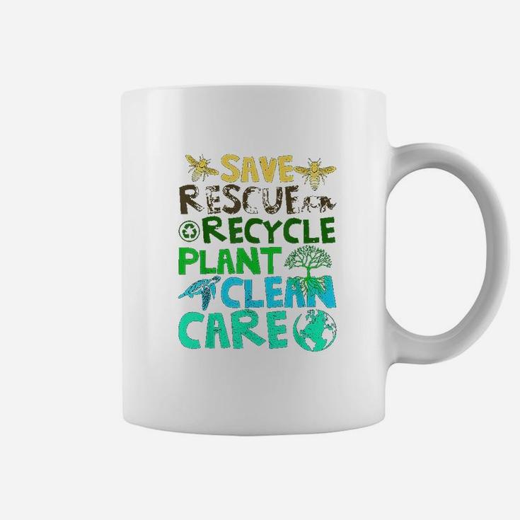 Save Bees Rescue Animals Recycle Plastict Earth Day Gifts Coffee Mug