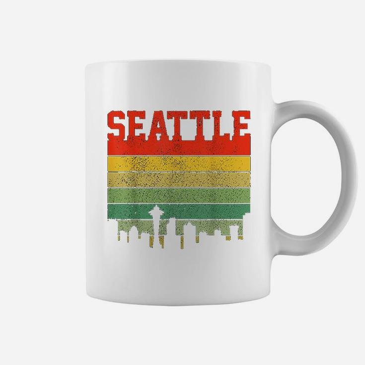 Seattle Skyline Vintage Washington Coffee Mug