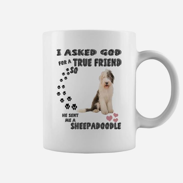 Sheepadoodle Quote Mom Sheepdogpoo Dad, Cute Sheepdoodle Dog Coffee Mug