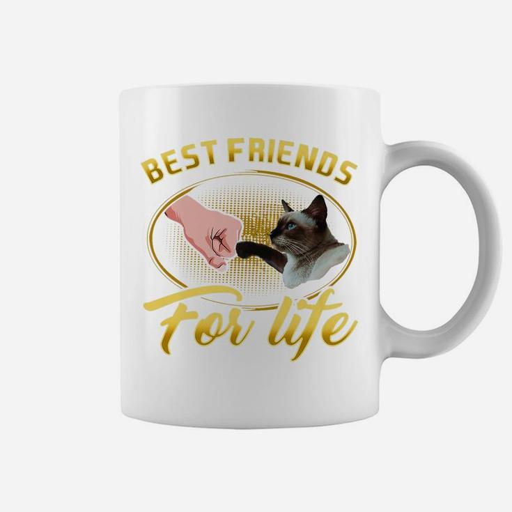 Siamese Cat Best Friends For Life Gift Friends Funny Design Coffee Mug