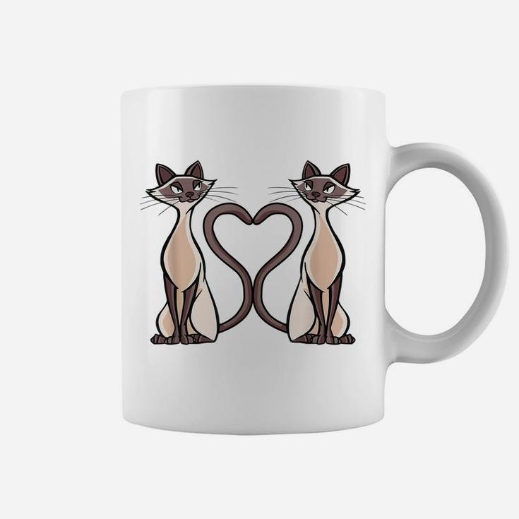 Siamese Cat Heart Design Cat Lovers, Ladies And Gentlemen Coffee Mug