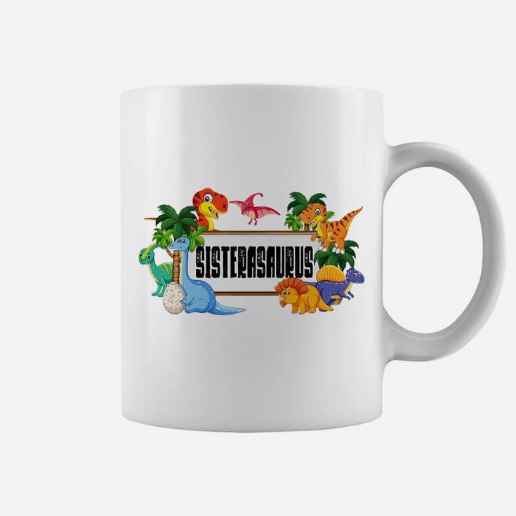 Sisterasaurus T Rex Dinosaur Sister Saurus Family Matching Coffee Mug