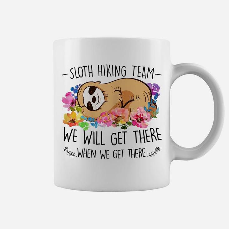 Sloth Hiking Team Tshirt Gift Mothers Day Funny Flower Women Coffee Mug
